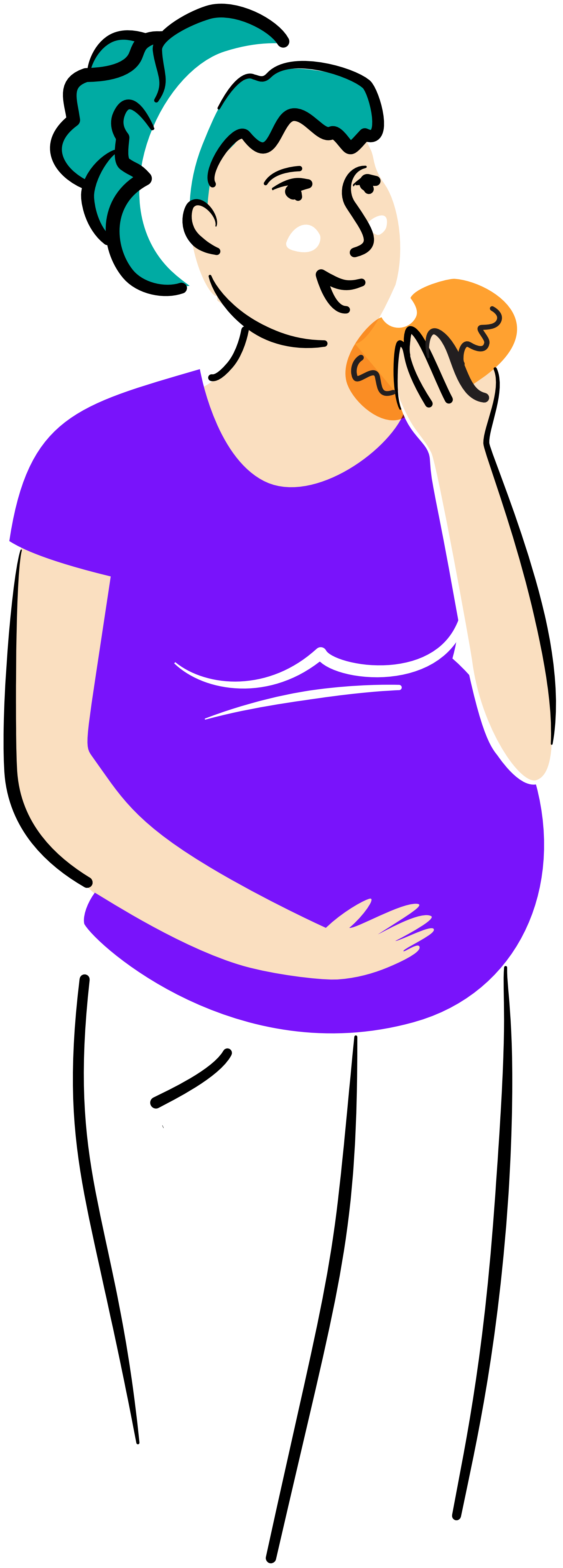 Illustration mere avec bagel